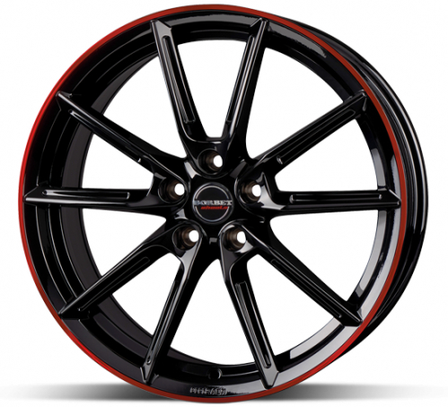 Borbet LX18 Black Red 8x18 5x114 ET40